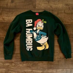 Disney Christmas Donald Duck Ba Humbug Sweatshirt. Women’s size small